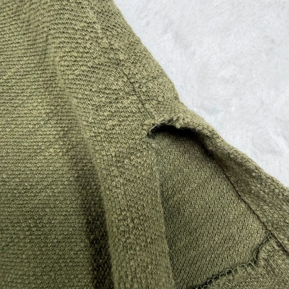 VTG Polo Ralph Lauren Mens L Olive Green Colorblock S/S Polo Preppy (Flaw)